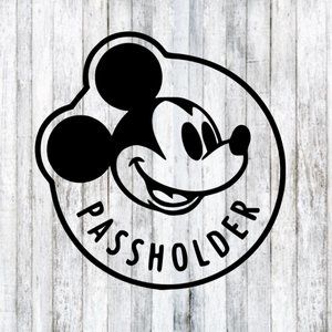 Disney Mickey Mouse Passholder Car Window Decal
